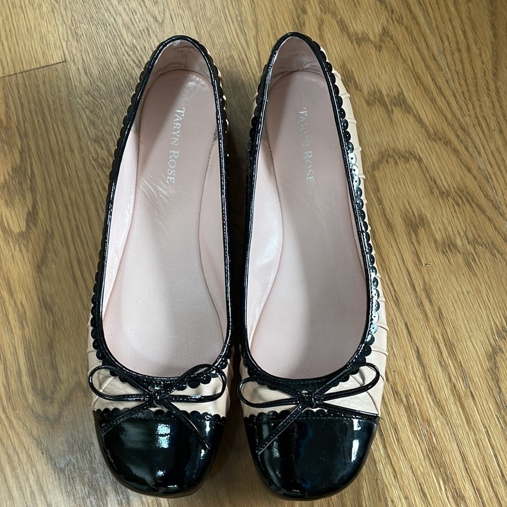 Taryn Rose Bambi Cap-Toe Ballerina Flat. - Picture 3 of 9